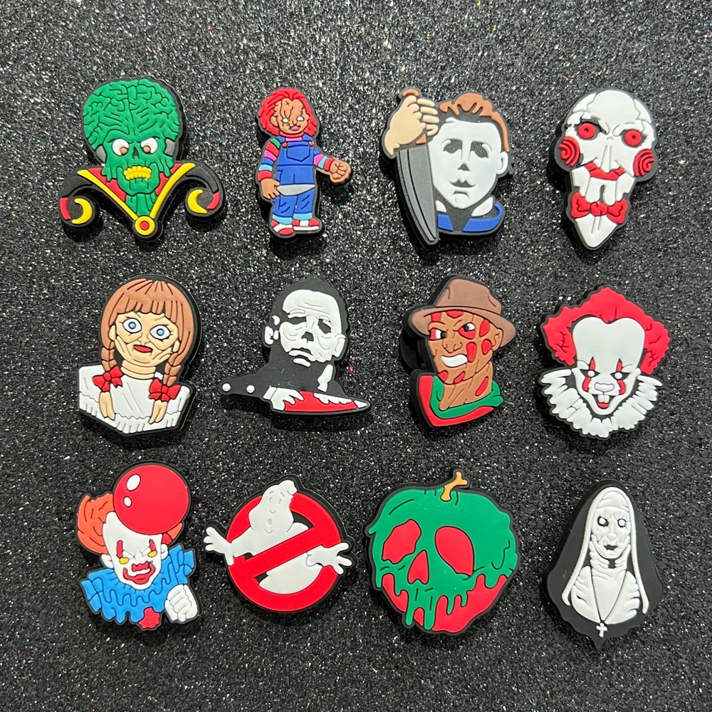 ♡♡ Set of 12pc Horror Movie Shoe Charms
